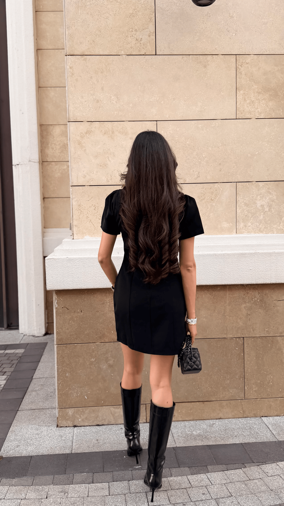 Bronde Frida Karpuz Kol Elbise Siyah
