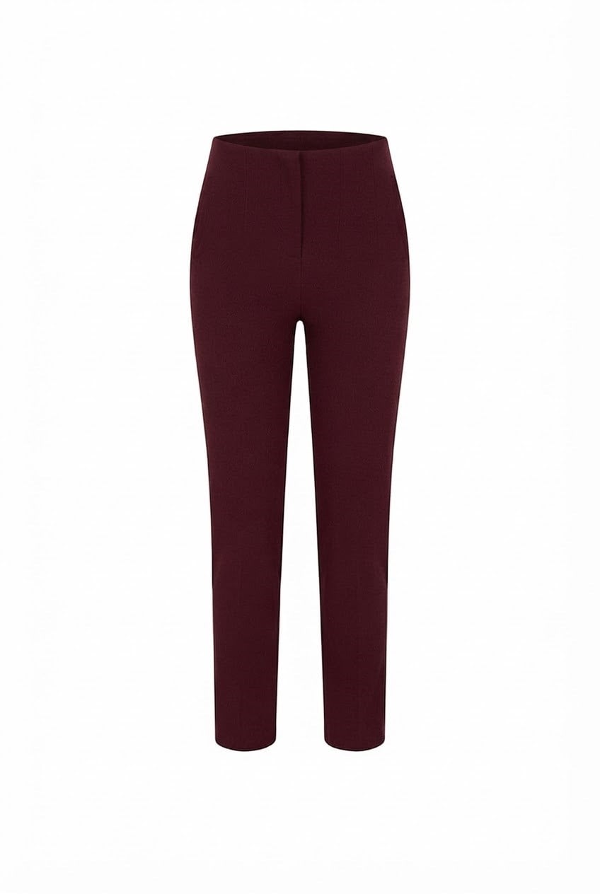Clash Zra Krep Kumaş Pensli Flatolu Pantolon Bordo