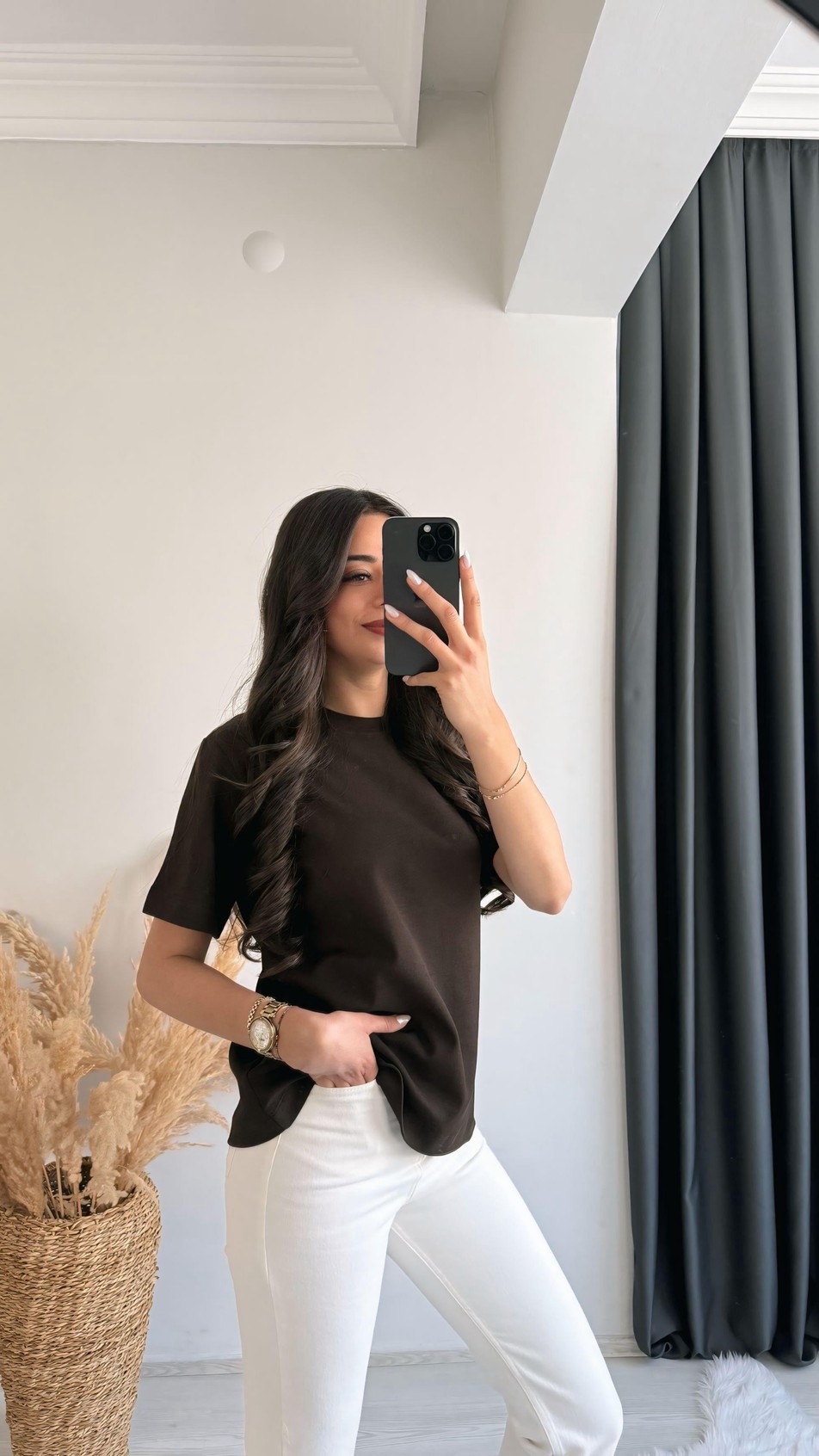 Cosi Pamuklu  Basic Tshirt Kahve