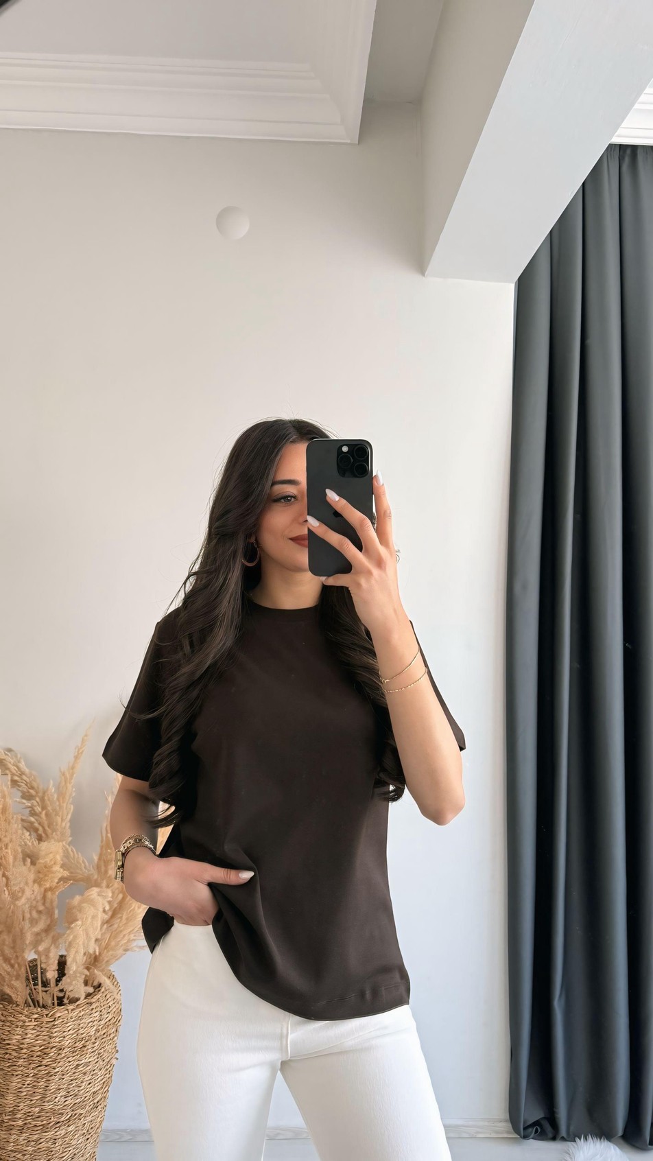 Cosi Pamuklu  Basic Tshirt Kahve