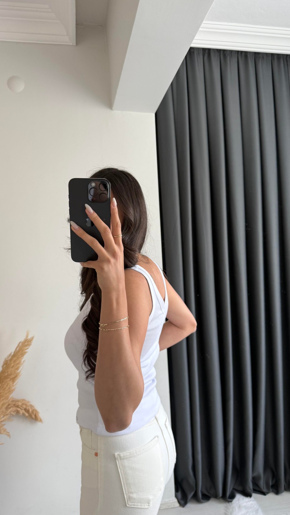 Düğmeli Tam Pamuklu Premium Atlet Beyaz
