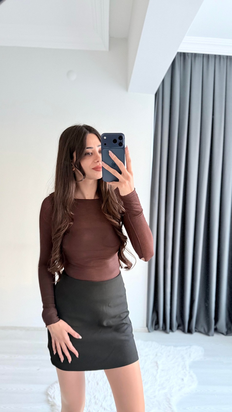 Faylin Kahve Transparan Body