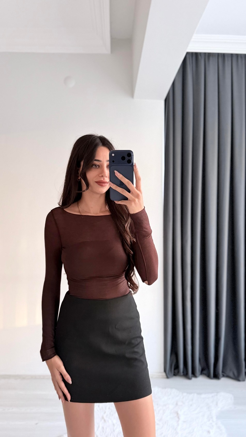 Faylin Kahve Transparan Body