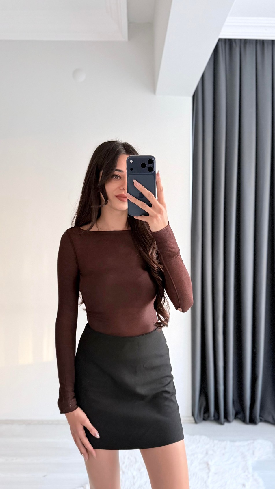 Faylin Kahve Transparan Body