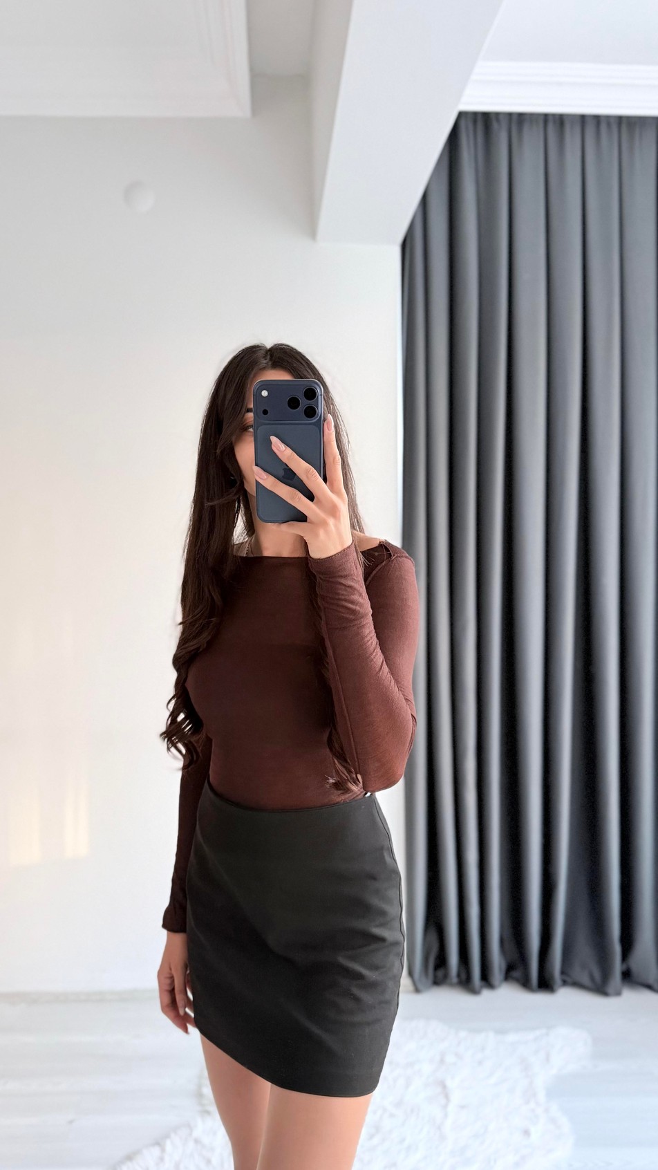 Faylin Kahve Transparan Body