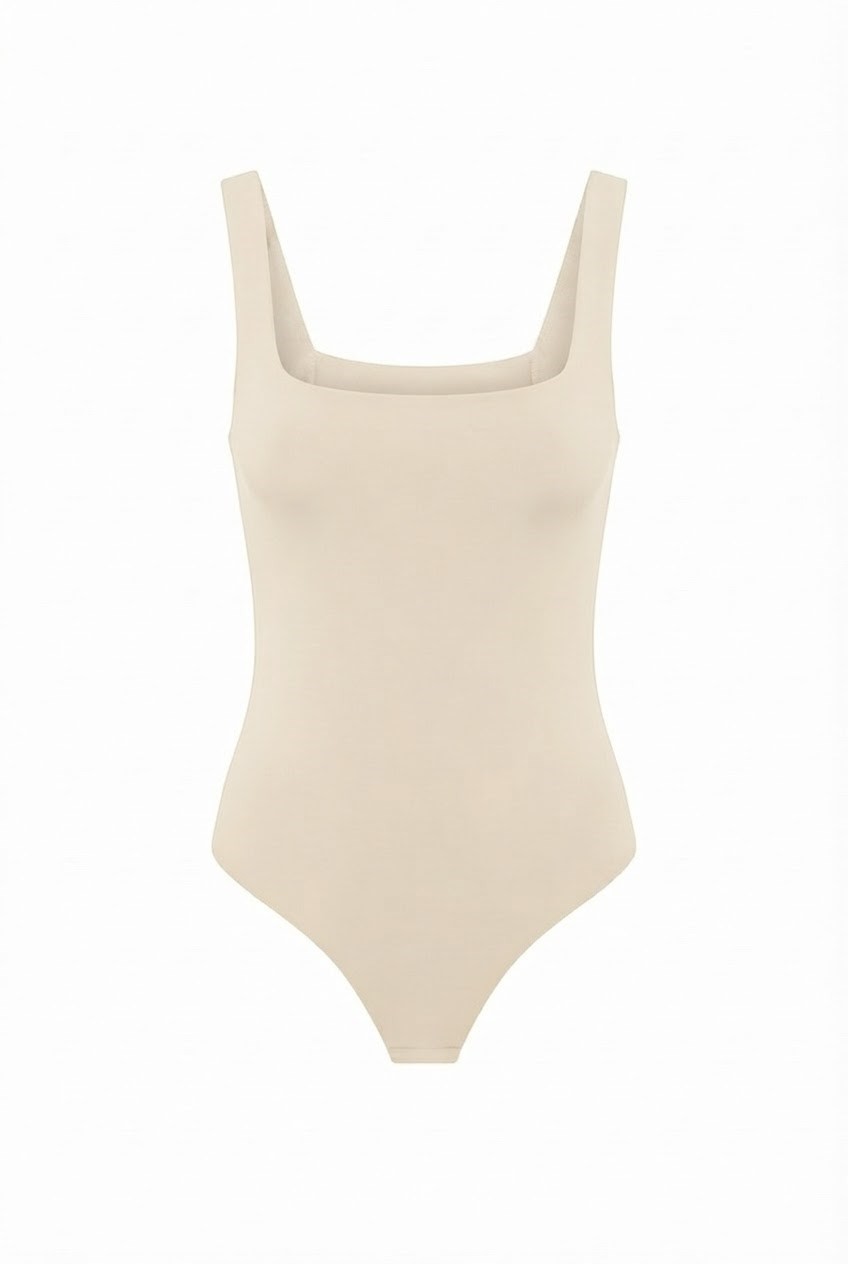 Jova Askılı Zıbın Bej Bodysuit