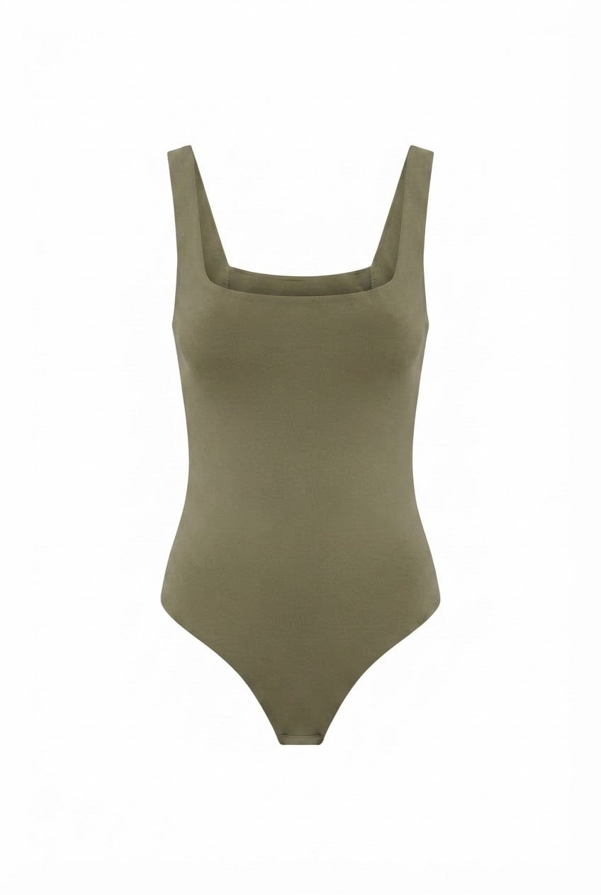 Jova Askılı Zıbın Haki Bodysuit