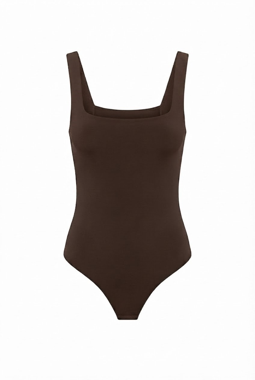 Jova Askılı Zıbın Kahve Bodysuit