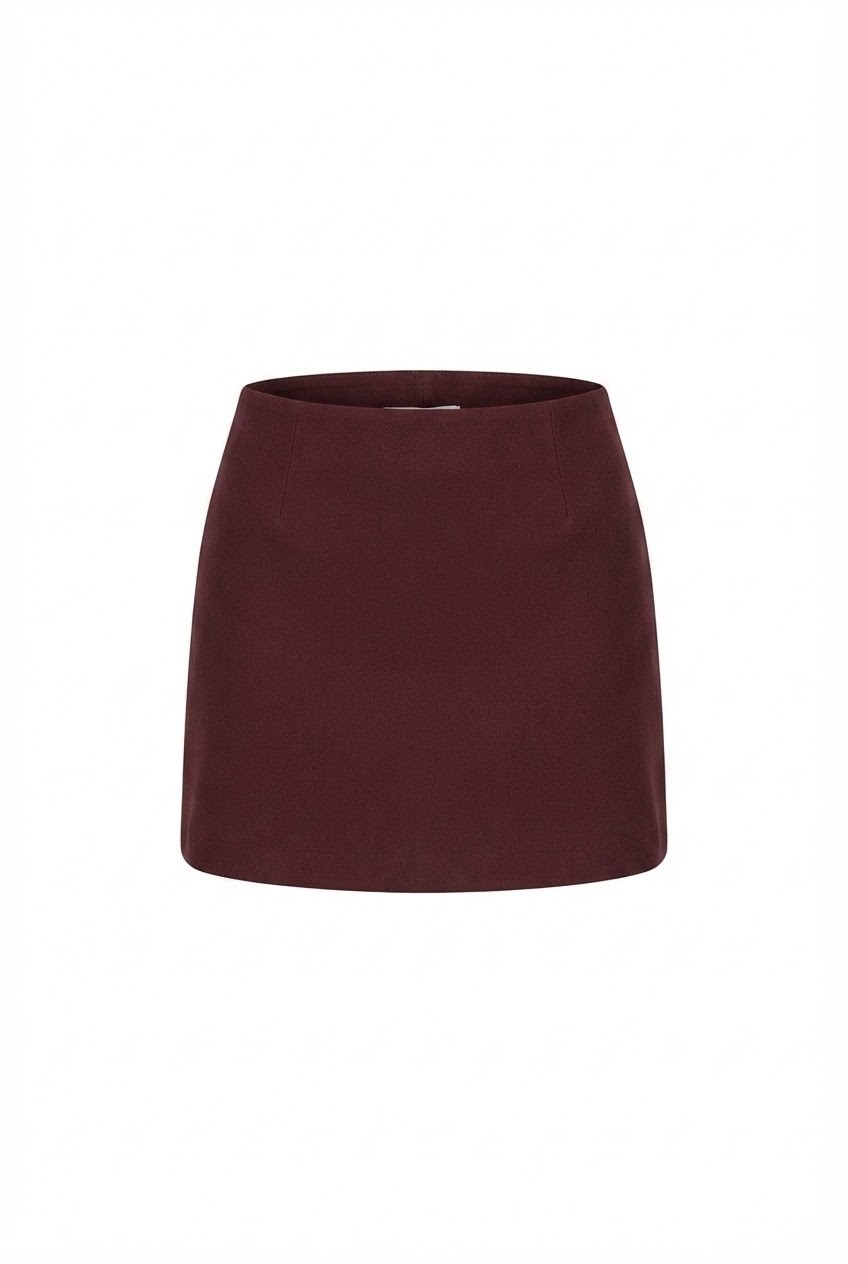 Kaylea Lüx Kalite Bordo Etek 