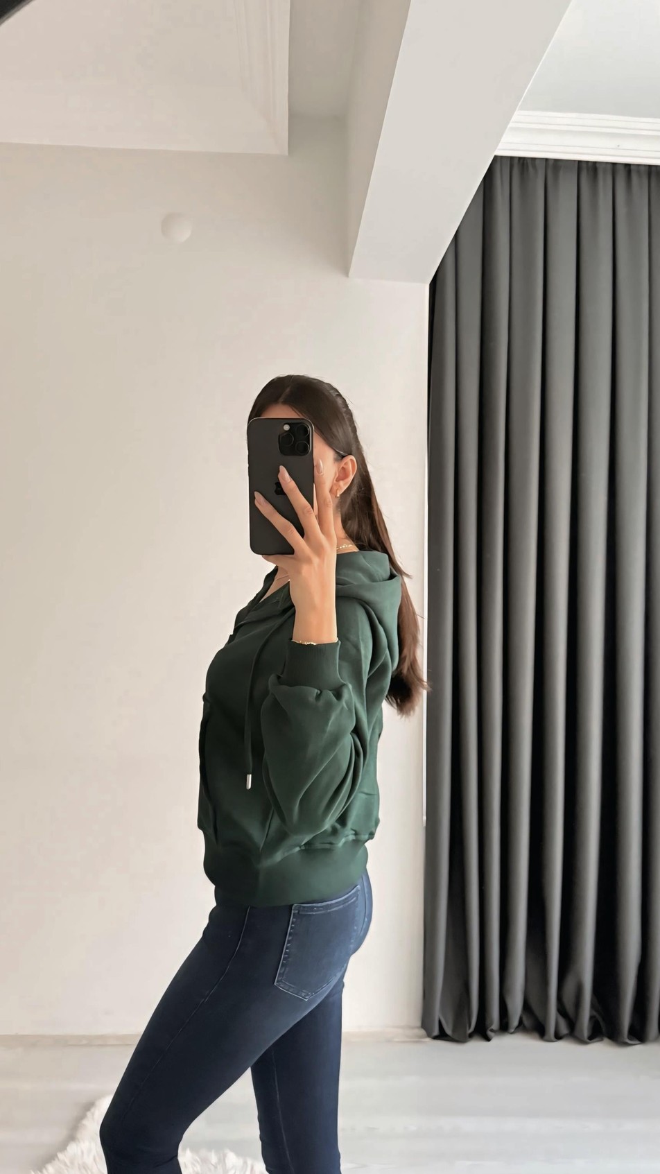 Lacost Modal Fermuarlı Hırka Yeşil