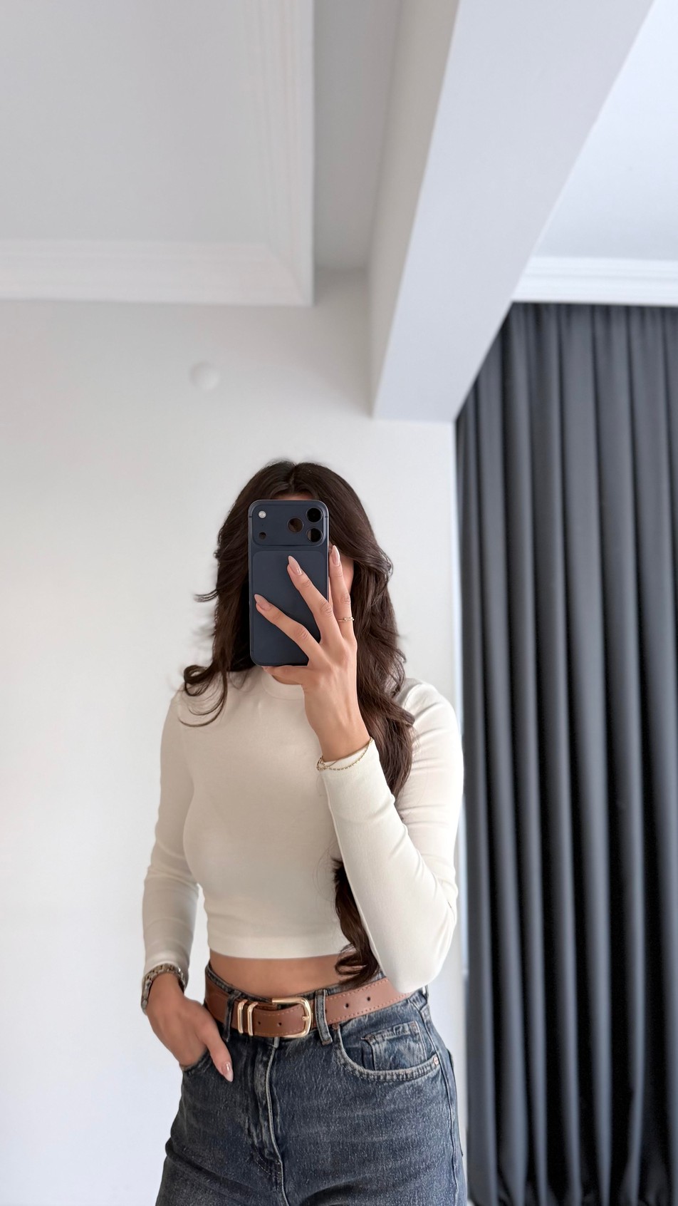 Lizzy Masi Tam Pamuklu Soft Touch Likralı Crop Body Beyaz