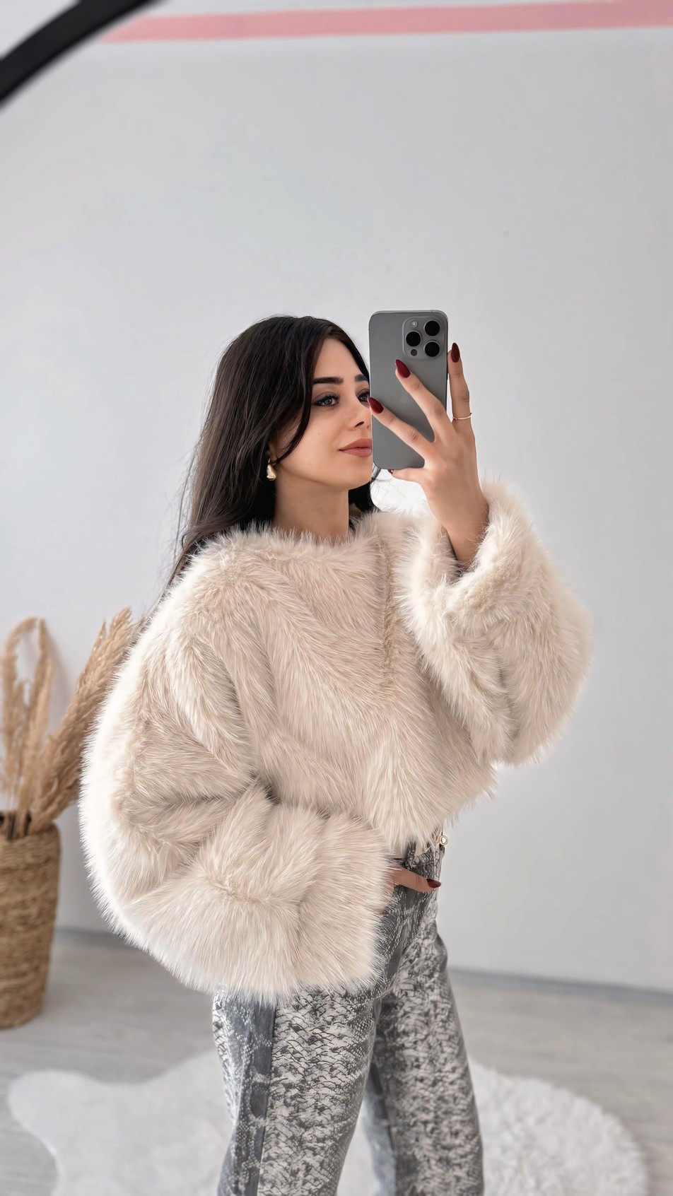 Porter Krem Kürk Sweat
