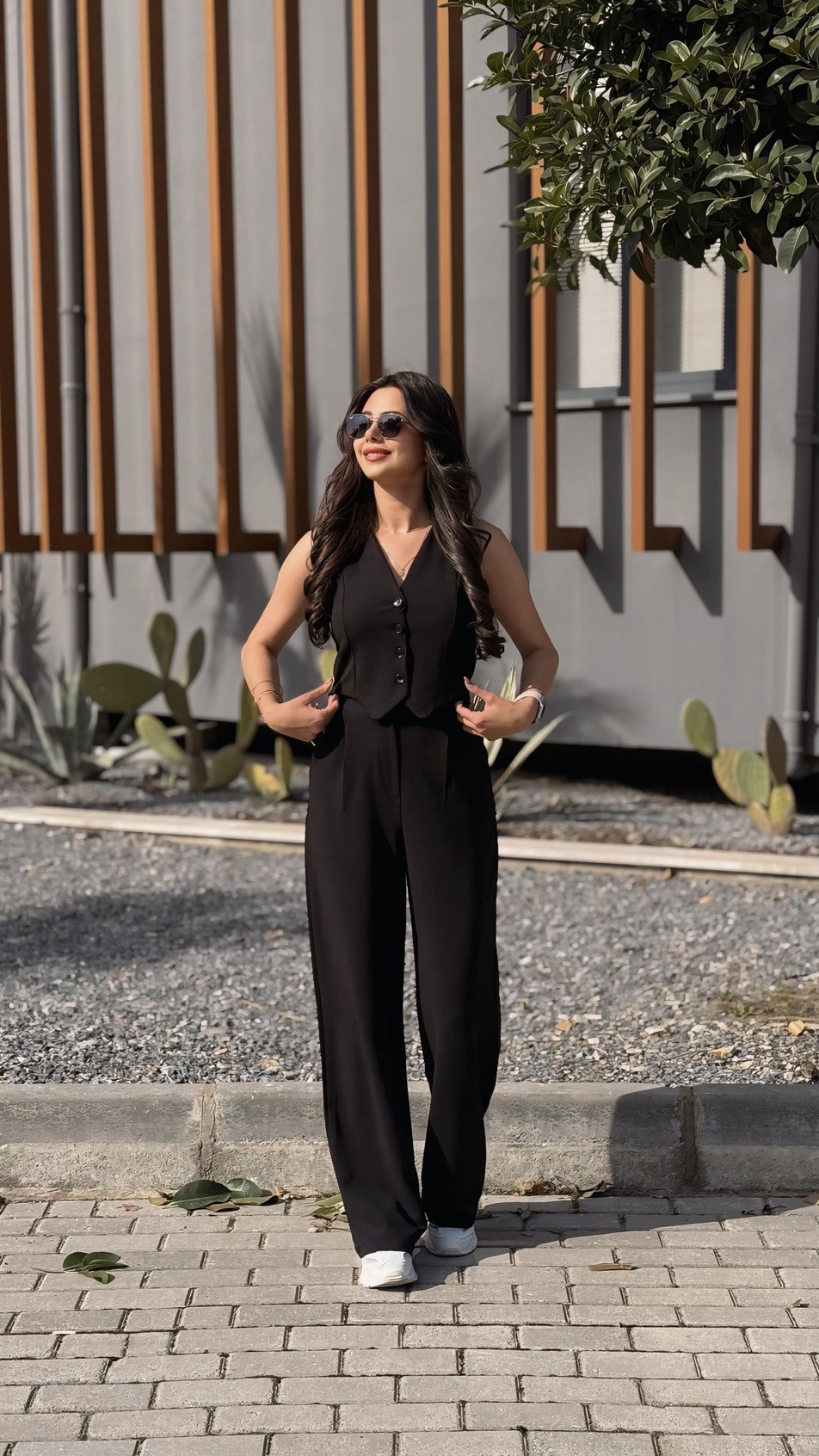 Sophie Düğmeli Yelek Siyah