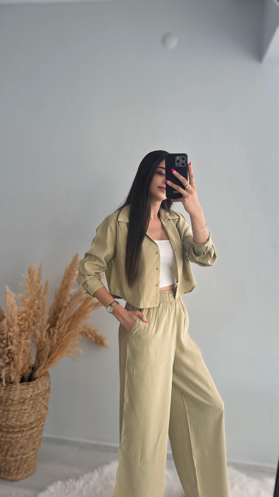 Yeşil Modal Kumaş Takım 