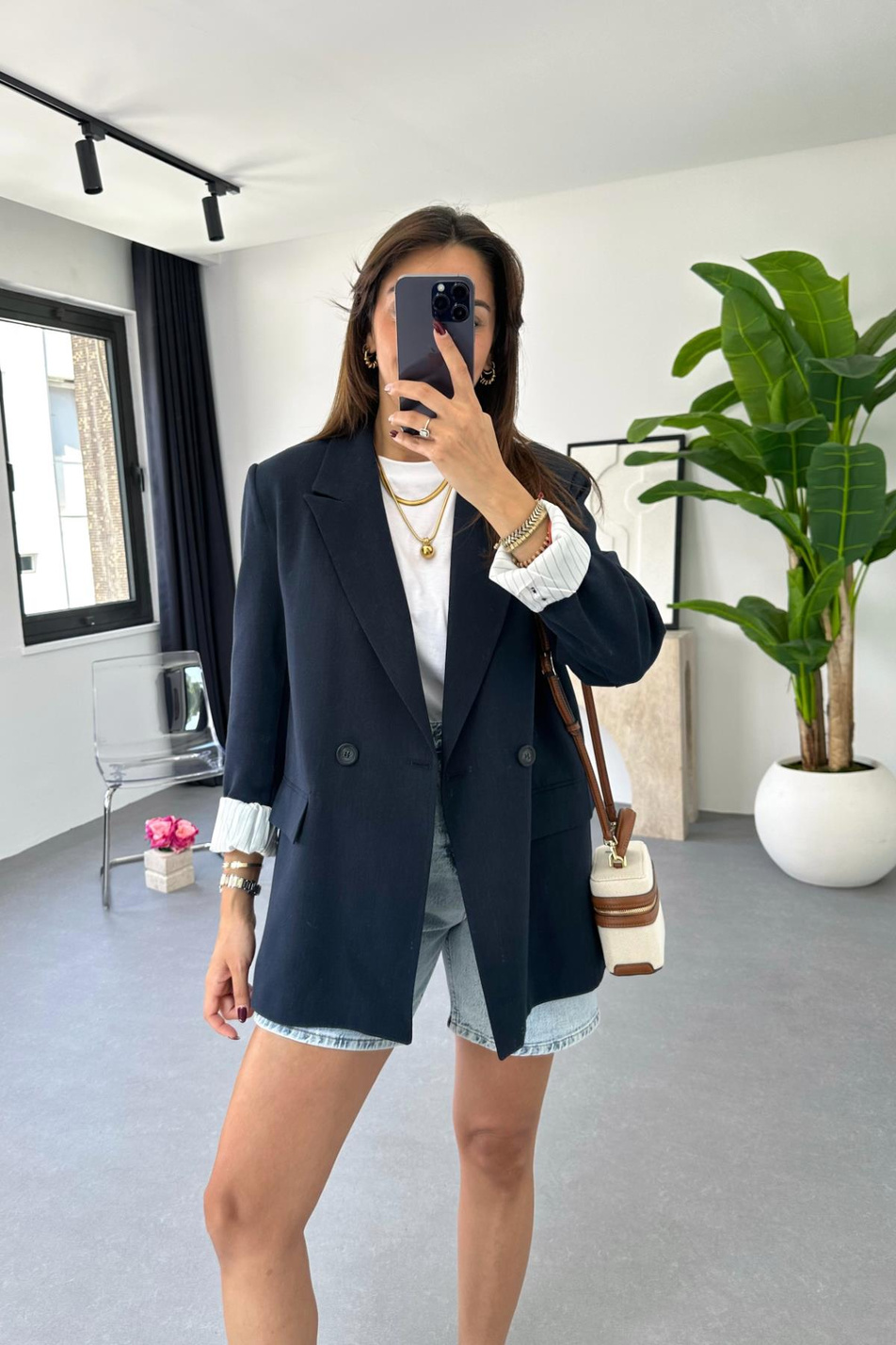 Pully Lacivert Keten Blazer