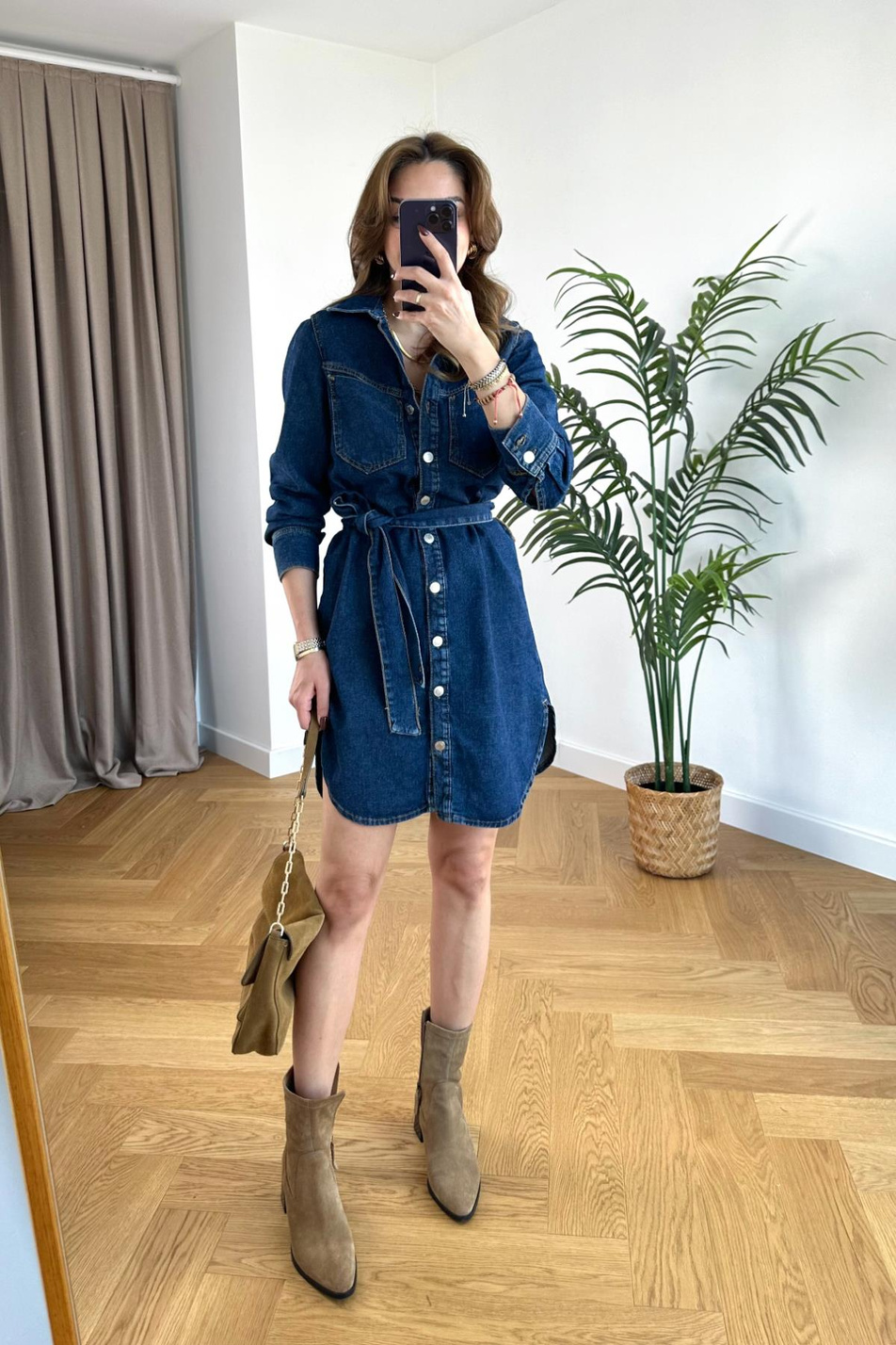 Camaıeu Lacivert Denim Elbise