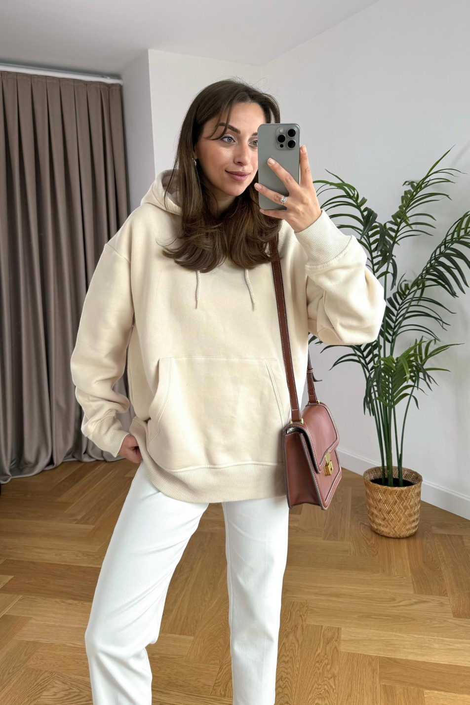 Tennesa Bej Kapüşonlu Sweatshirt