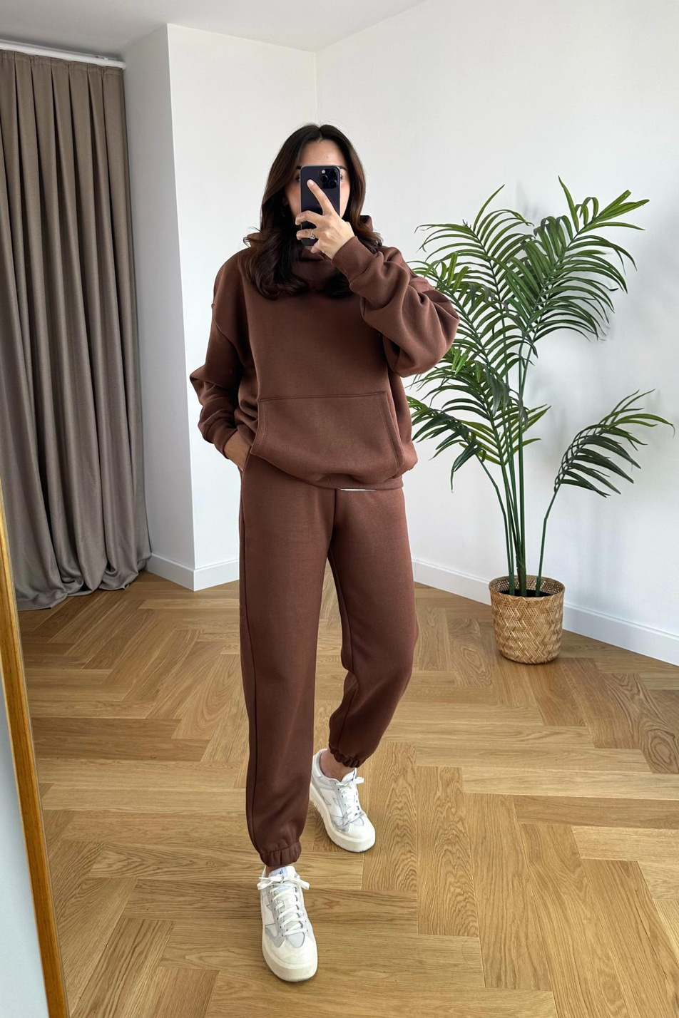 ZR Fonda Kahverengi Sweatshirt Eşofman Takım