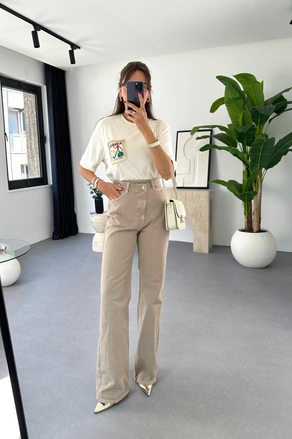 Zr Çift Düğme Detaylı Straight Jean