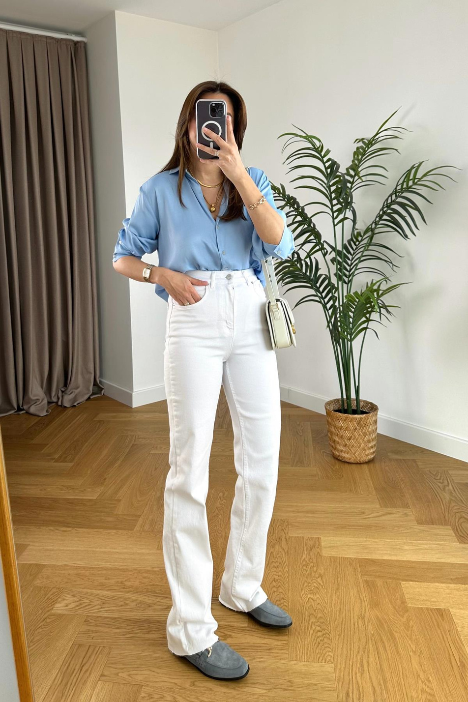 ZR Enly Beyaz Straight Jean