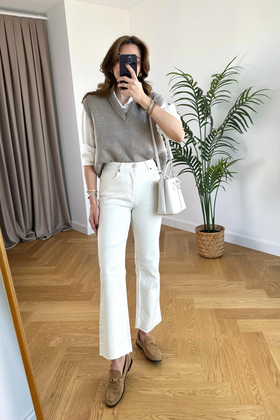 Milex Ekru Flare Kesim Jean