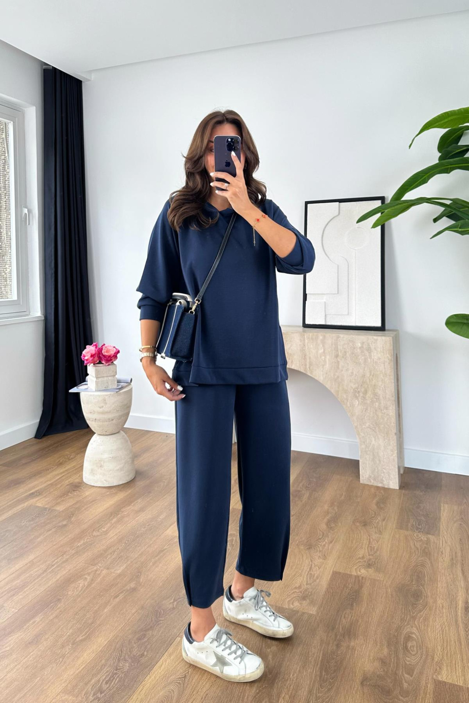 Nowse Lacivert Sweat Pantolon Modal Takım