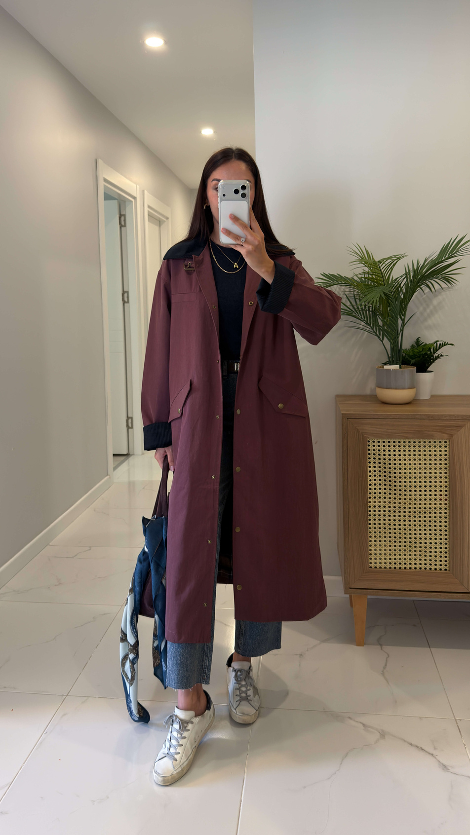 Altra Bordo Kadife Yaka Premium Trençkot