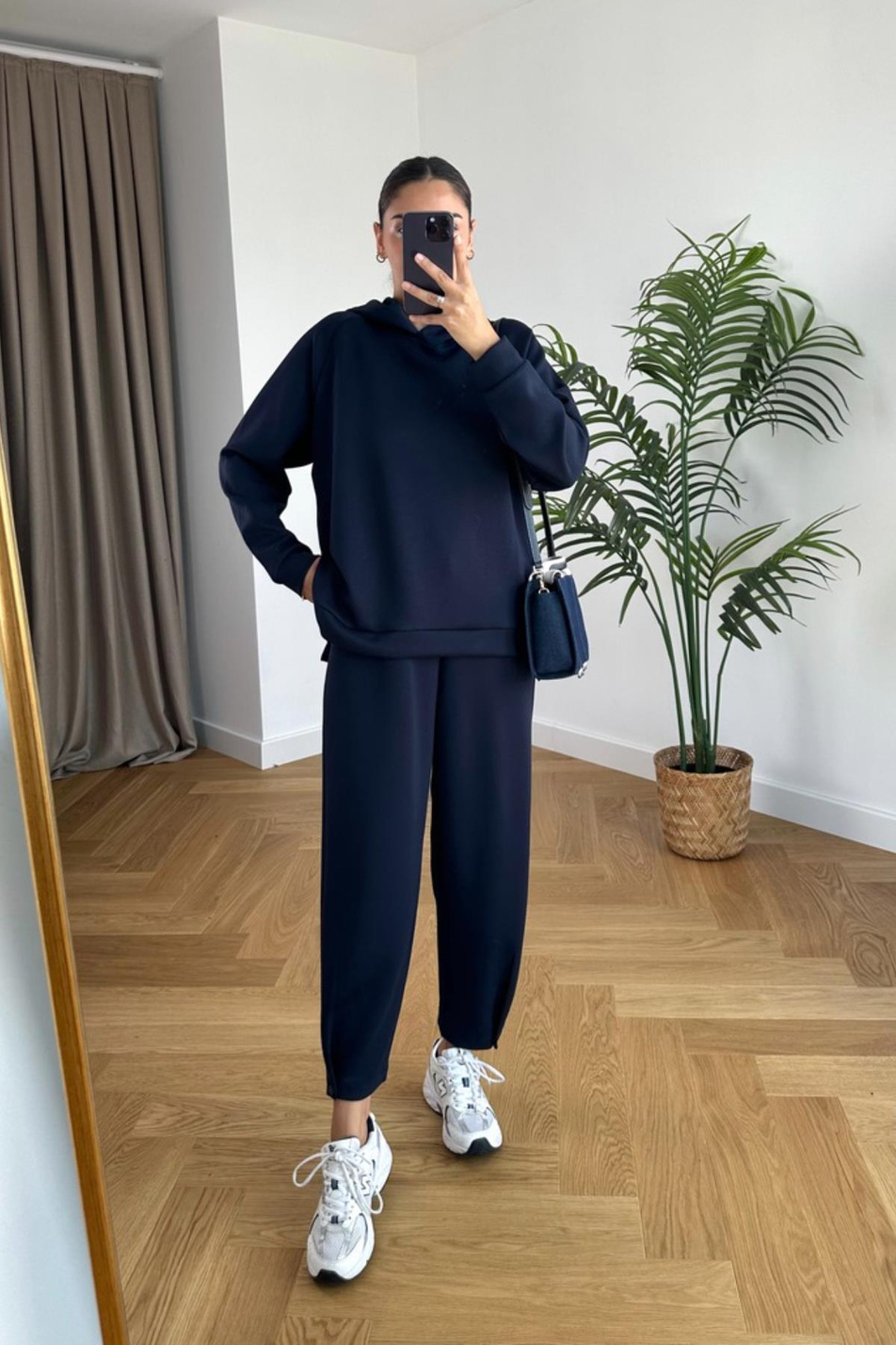 Storm Lacivert Modal Sweatshirt Pantolon Takım