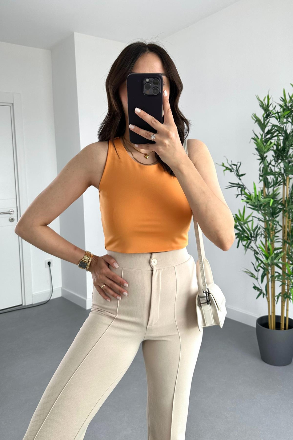Unde Orange Double Kumaş Atlet