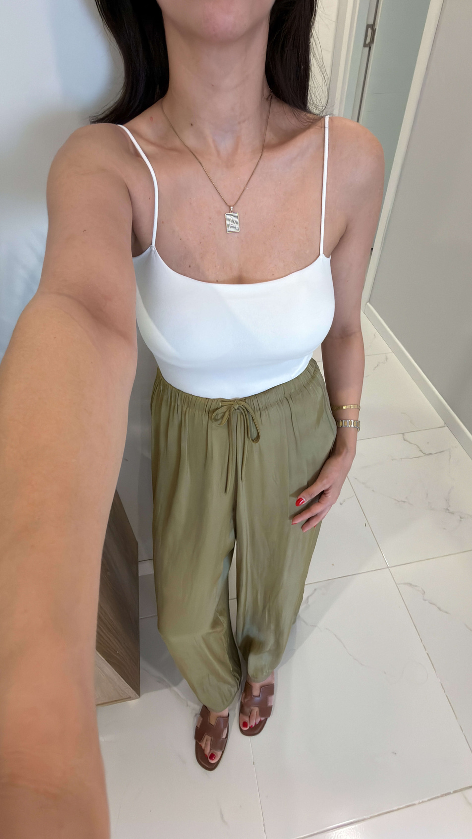Jeran Beyaz İp Askılı Crop