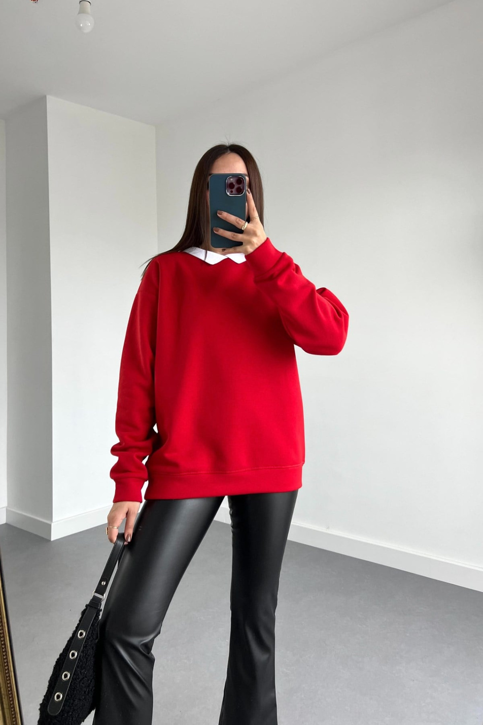 ZR Kırmızı Bebe Yaka Sweatshirt