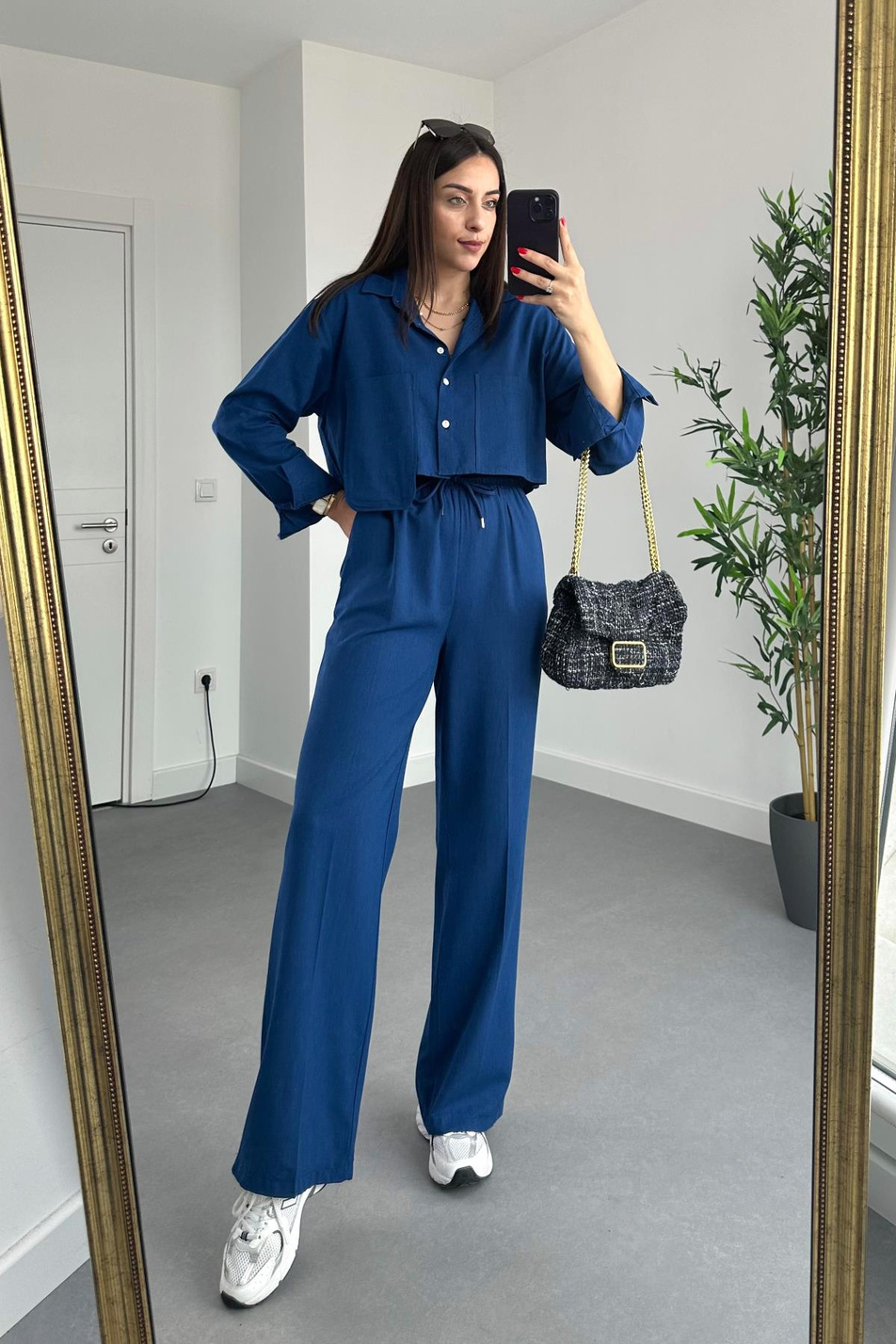 Willow Lacivert Premium Keten Takım