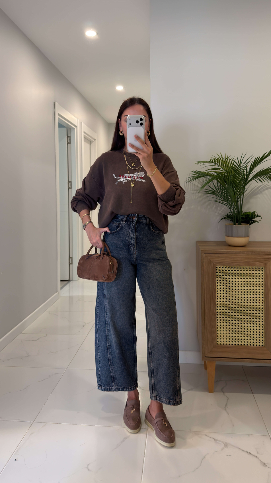 Widoste Mavi Eskitme Tint Barrel Jean