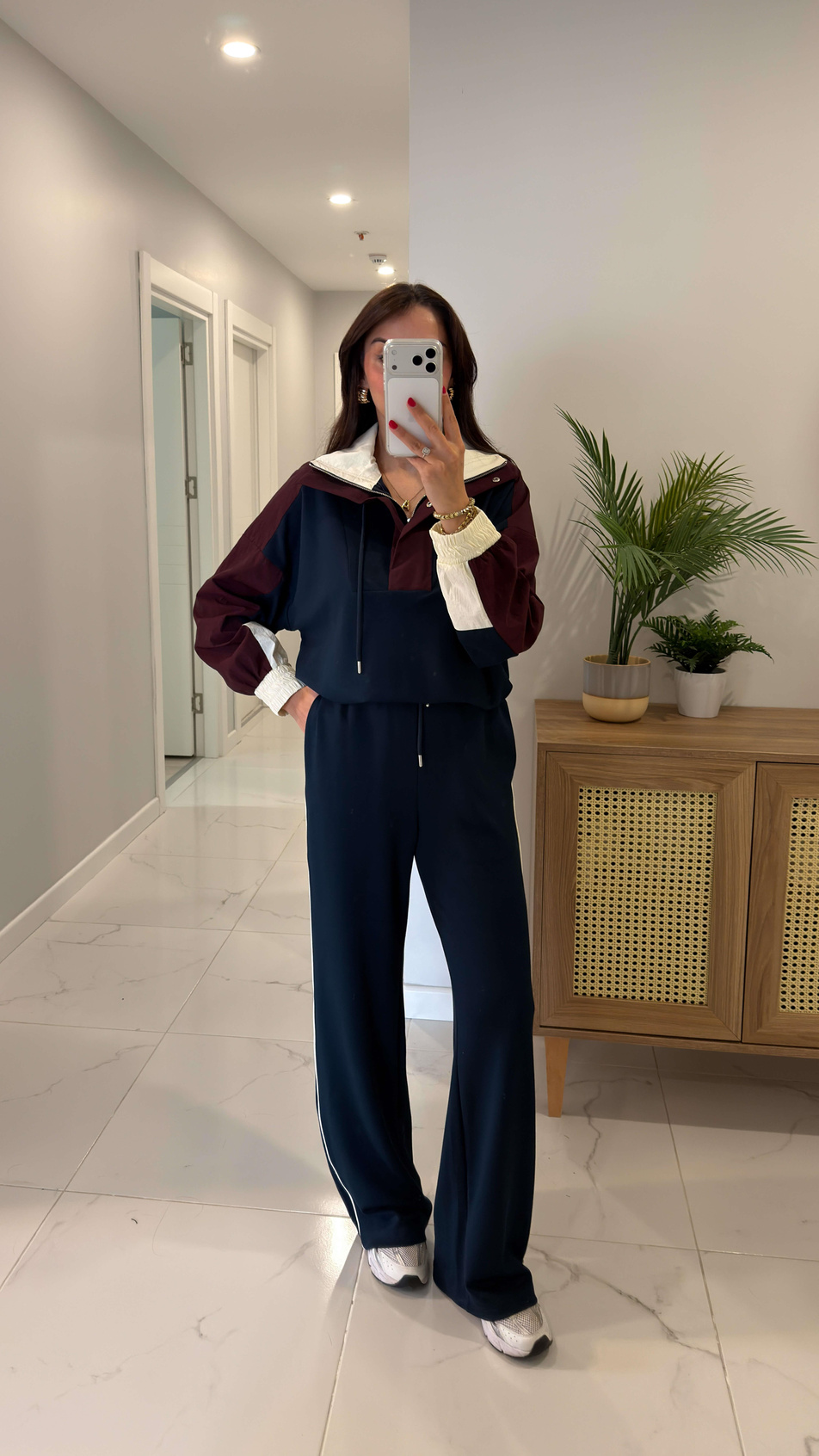 Wiossa Lacivert Bordo Garnili Modal Takım