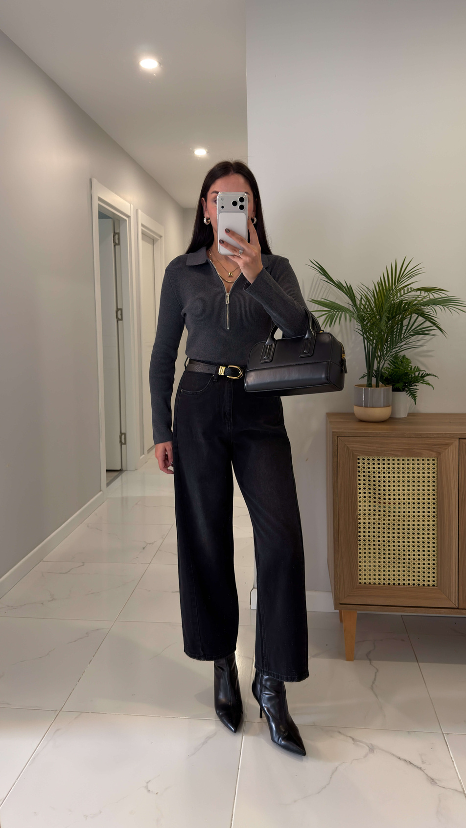 Wonez Siyah Barrel Jean