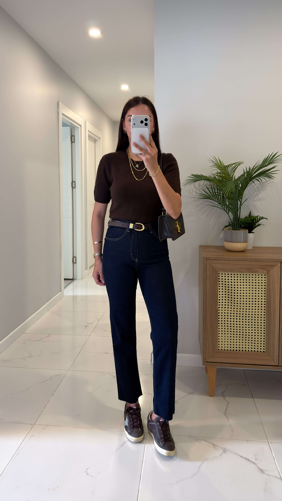 ZR Ritta Dark Blue Kesik Paça Boy Fit Jean