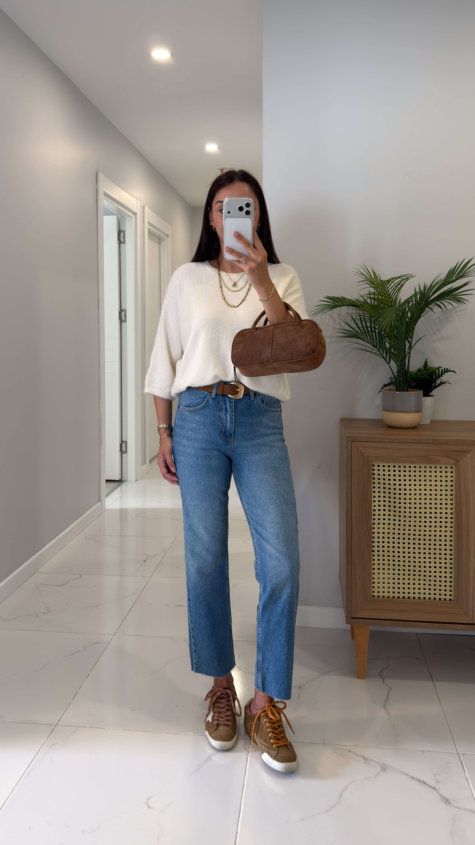 ZR Ritta Mavi Kesik Paça Boy Fit Jean