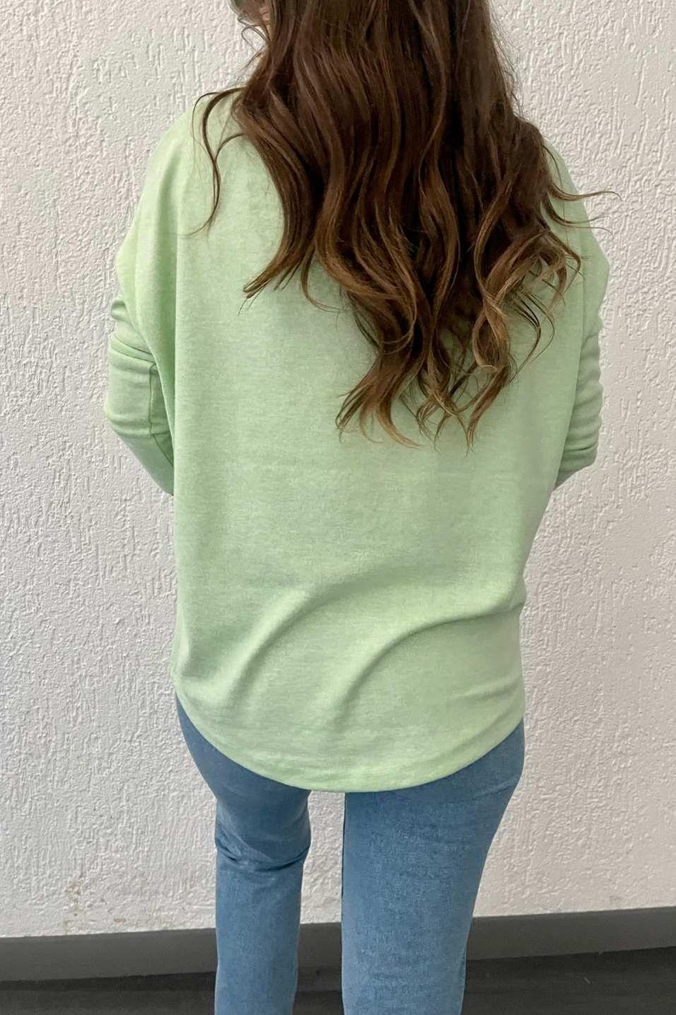 BluzYumuşak Dokulu Tunik Mint