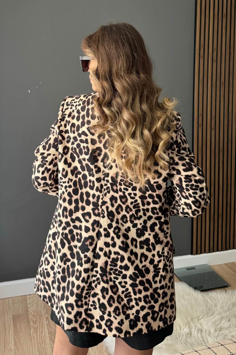 CeketAstarlı Leopar Desen Blazer Ceket Multi Color