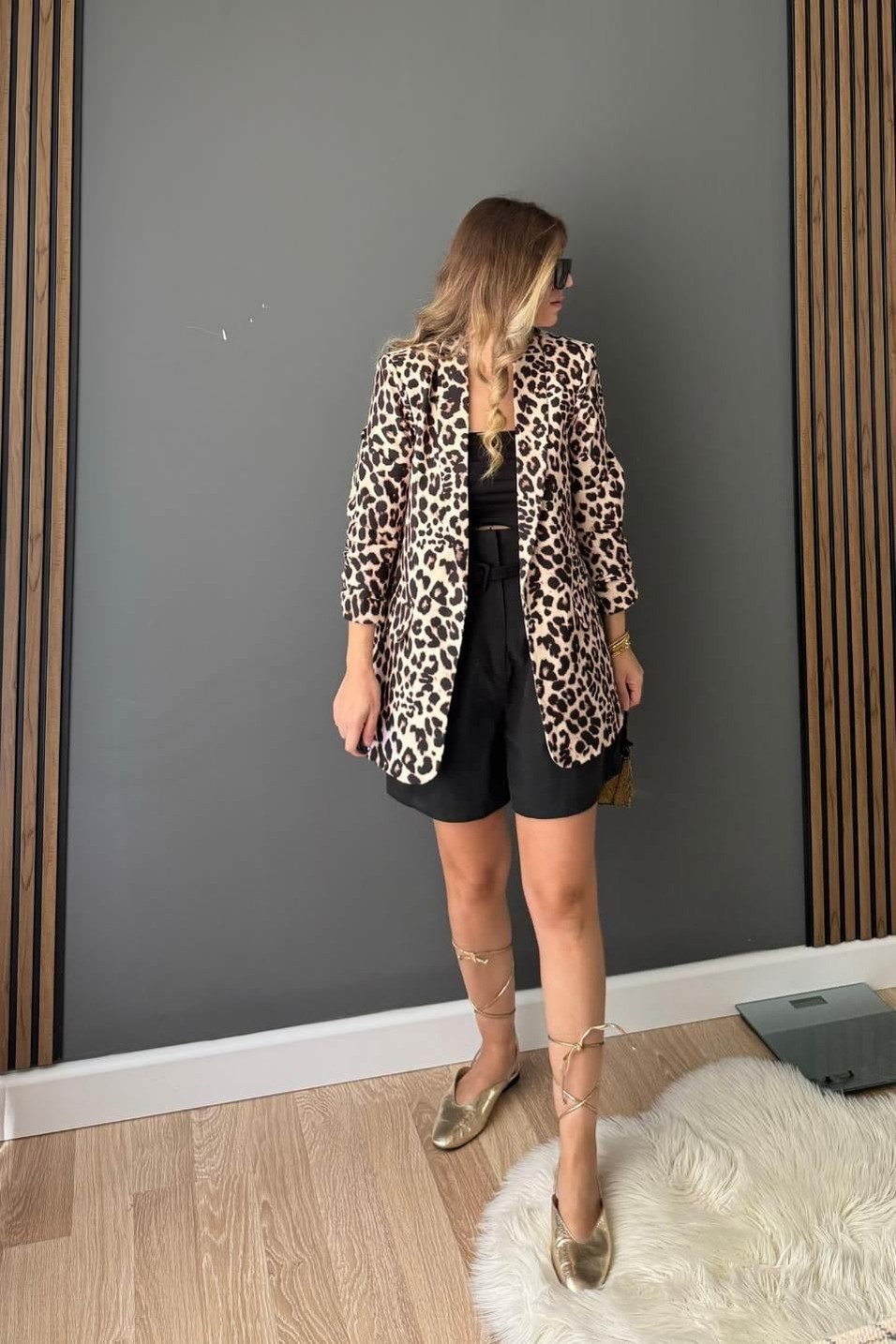 CeketAstarlı Leopar Desen Blazer Ceket Multi Color