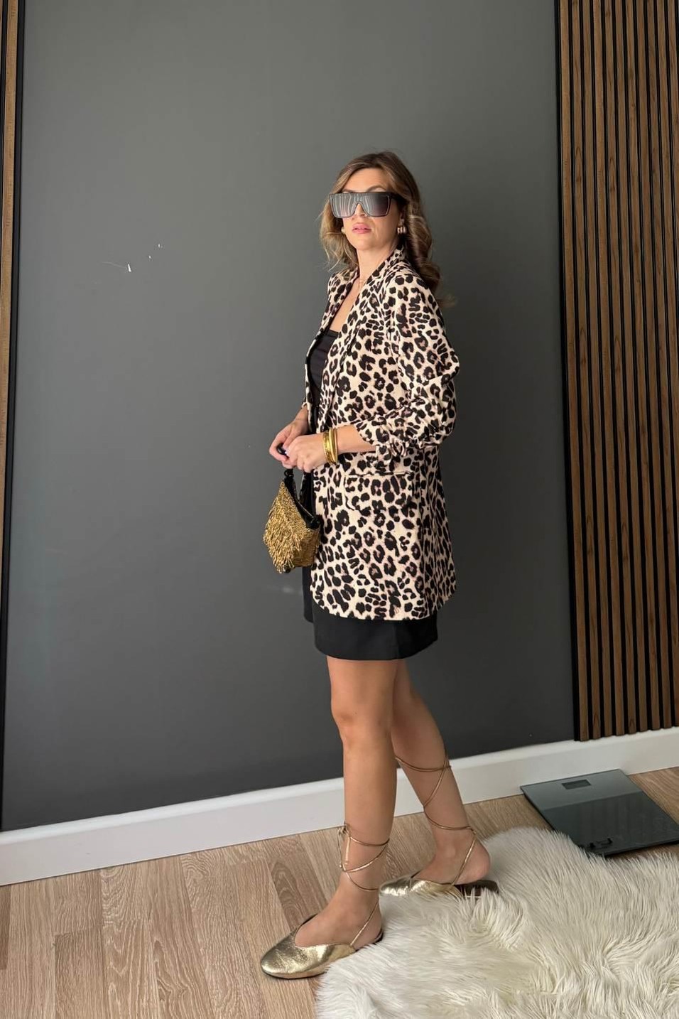 CeketAstarlı Leopar Desen Blazer Ceket Multi Color