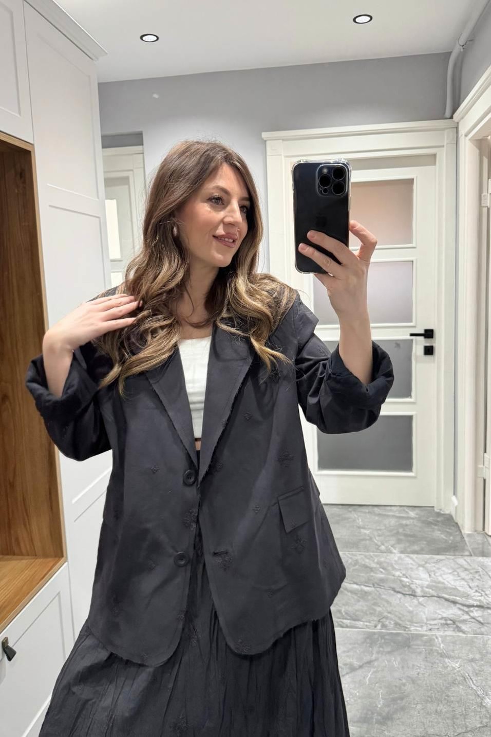 CeketBrode Oversize Ceket Siyah