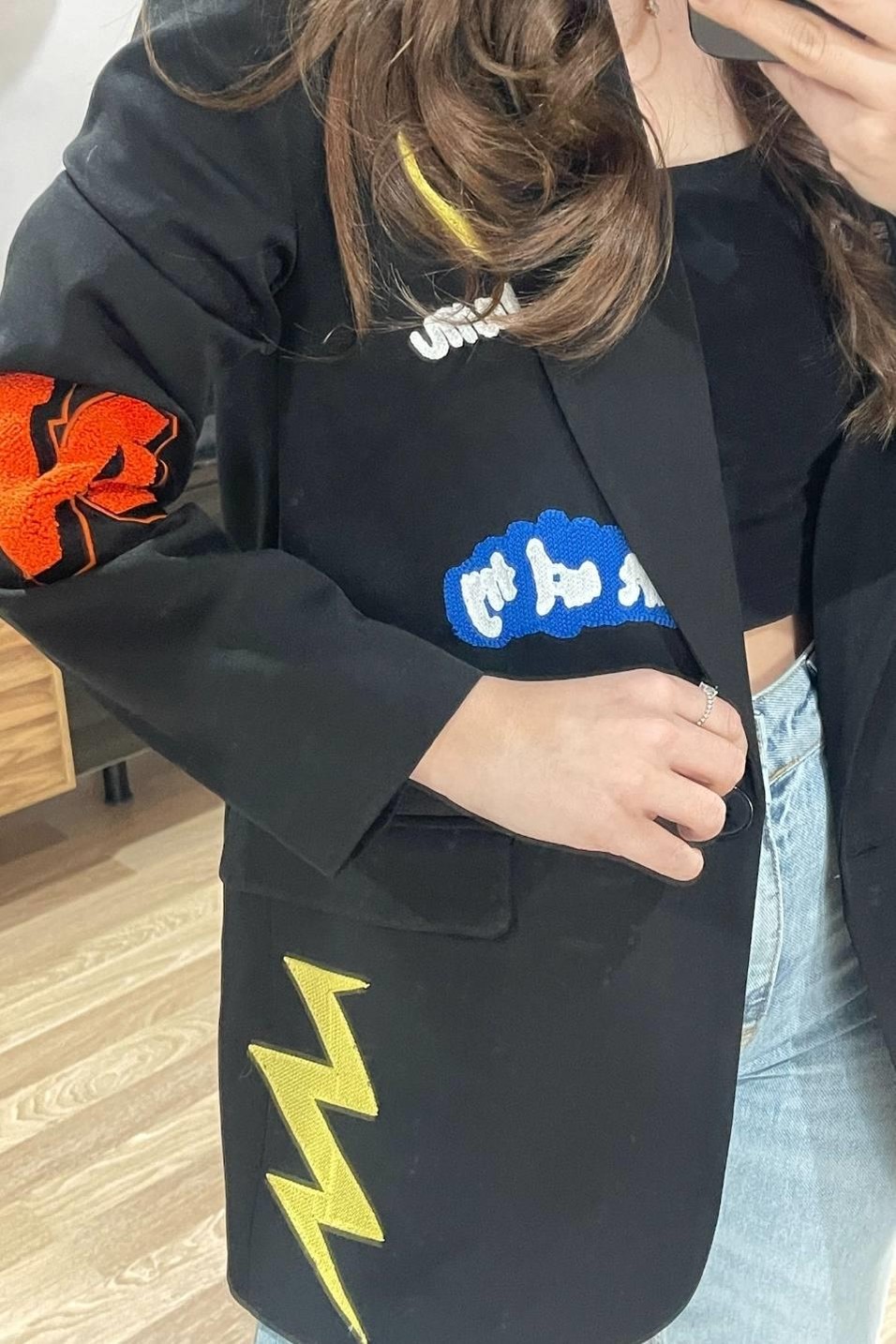 CeketMarka Model Tasarım Matchli Blazer Ceket Siyah