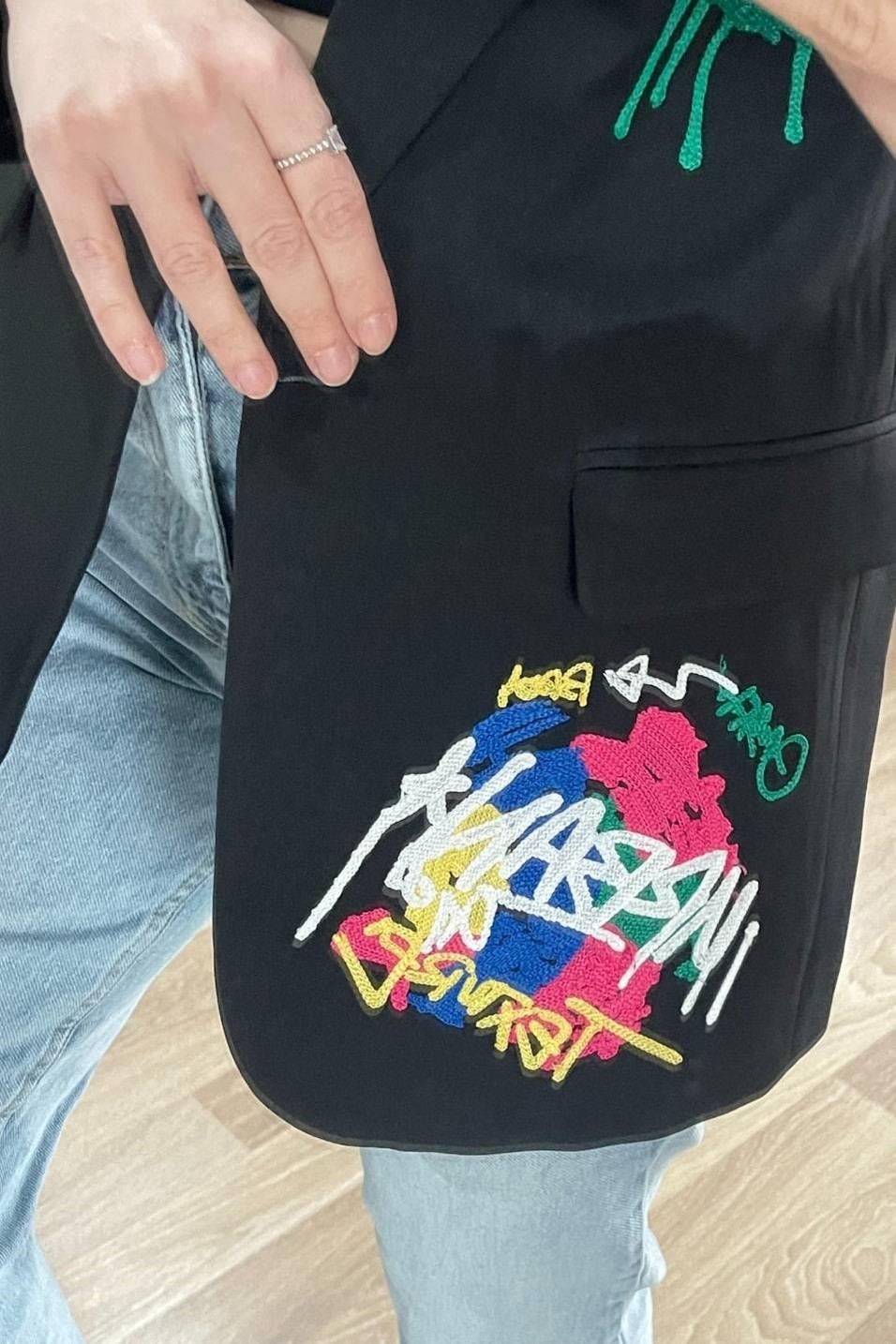 CeketMarka Model Tasarım Matchli Blazer Ceket Siyah