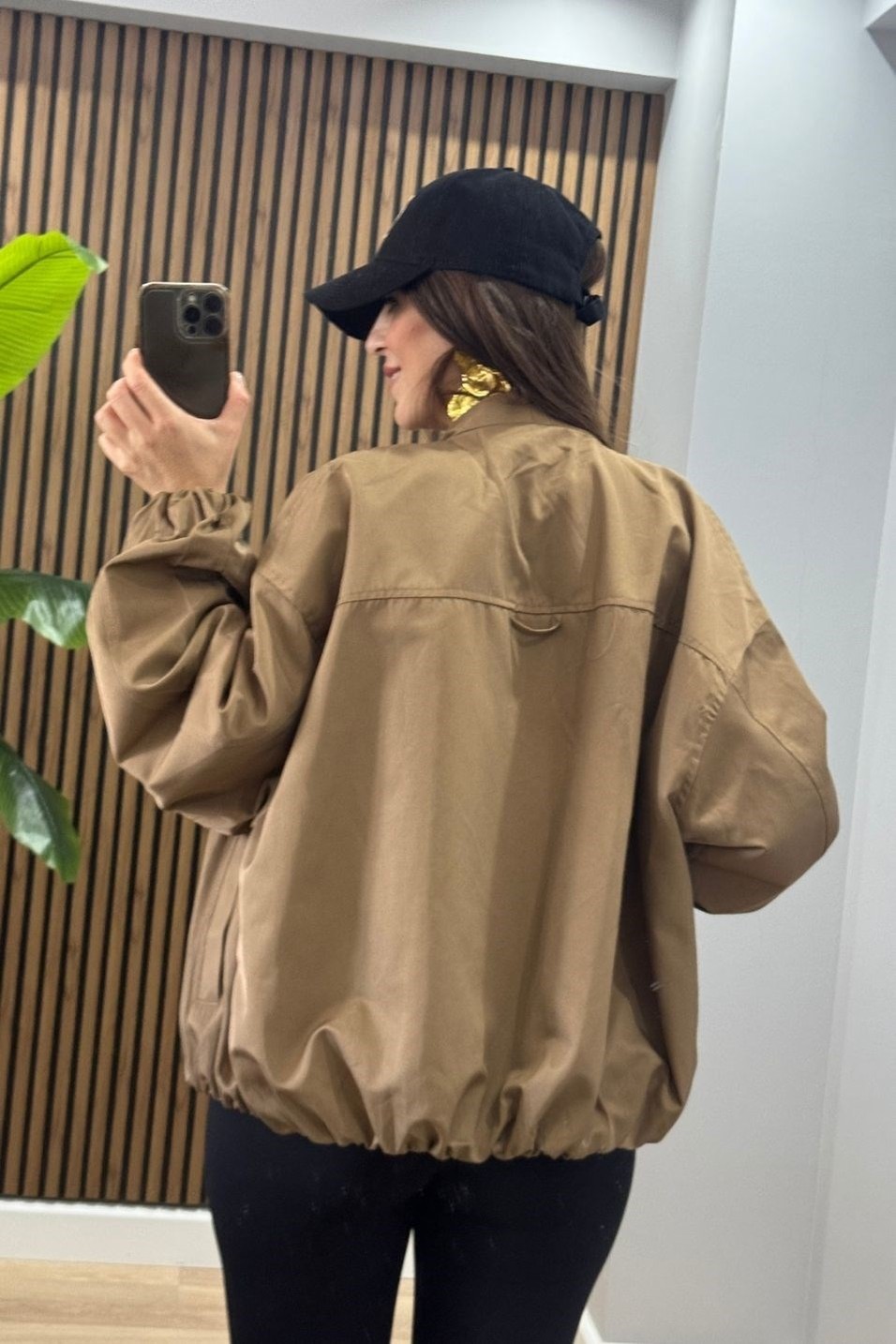 CeketNessa Çıtçıtlı Bomber Ceket Camel