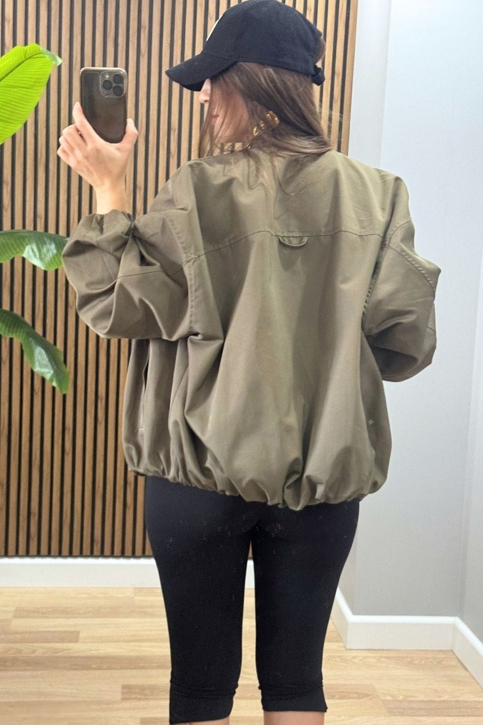 CeketNessa Çıtçıtlı Bomber Ceket Haki Yeşil