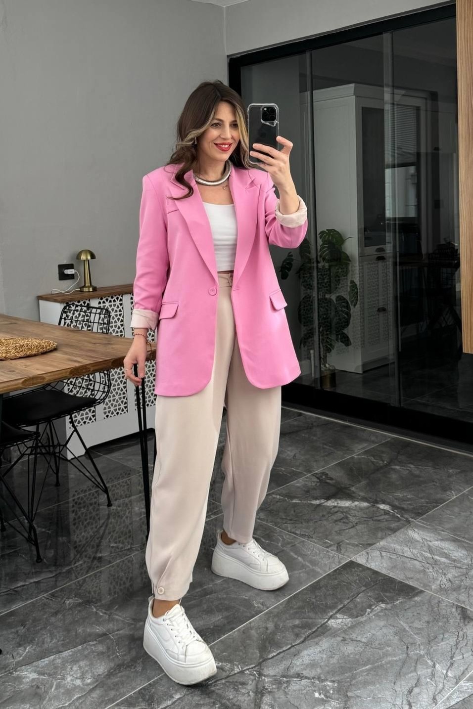 CeketPremıum Blazer Ceket Pembe