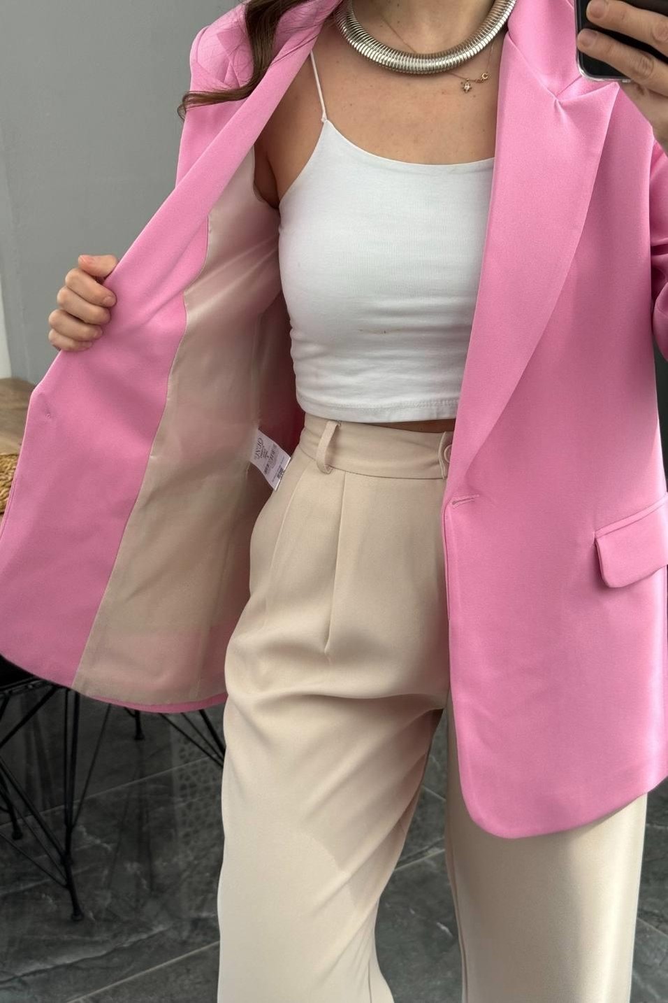 CeketPremıum Blazer Ceket Pembe