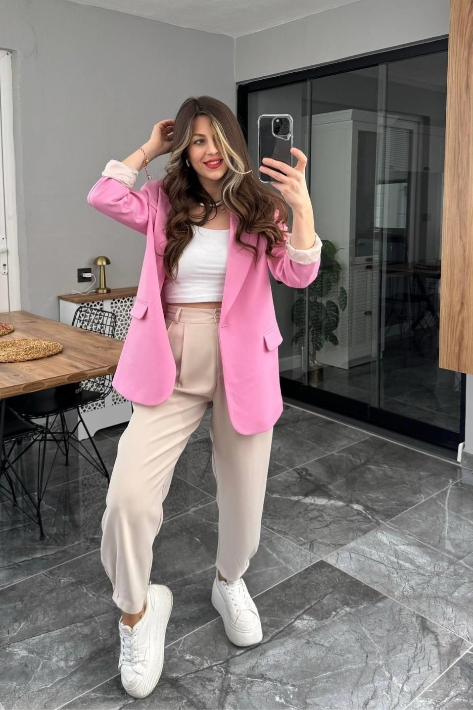CeketPremıum Blazer Ceket Pembe