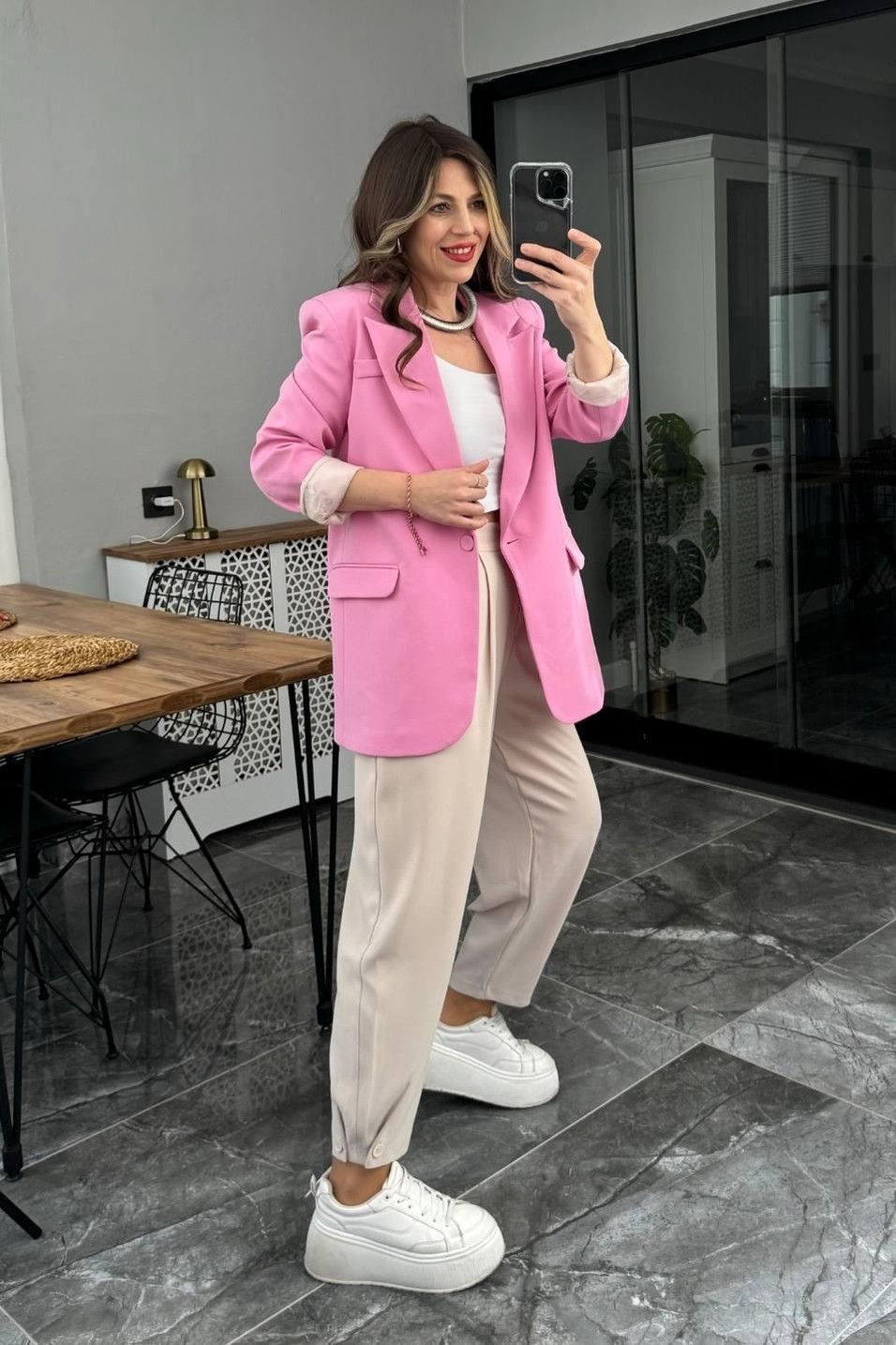 CeketPremıum Blazer Ceket Pembe